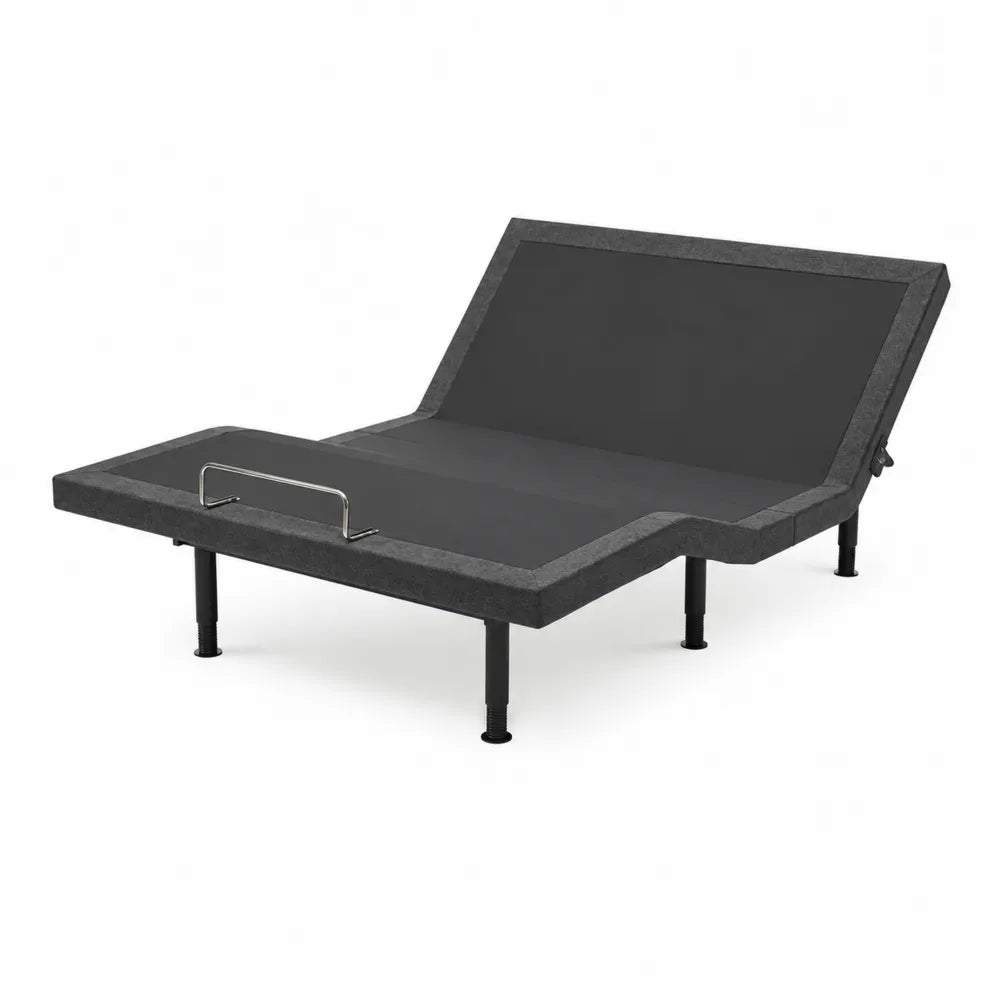 Letto regolabile nero in acciaio e poliestere 200x100 cm