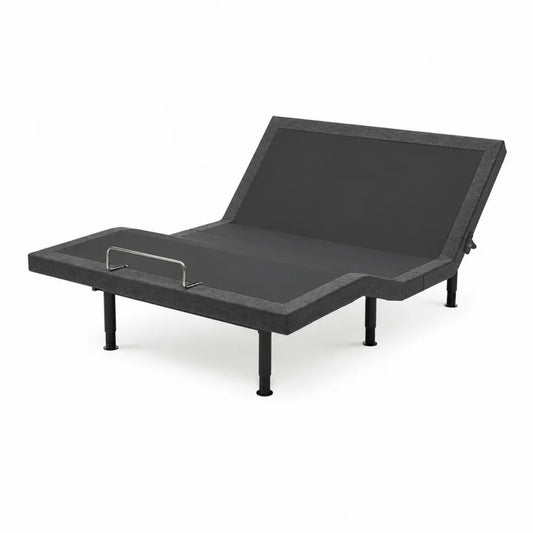 Letto regolabile nero in acciaio e poliestere 200x100 cm