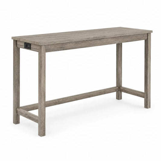 Tavolo rettangolare in legno con presa USB 120x45x90 cm